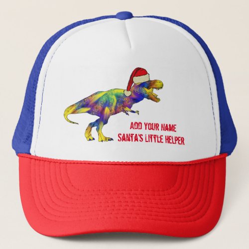T Rex Funny Festive Colourful Dinosaur irony Quote Trucker Hat
