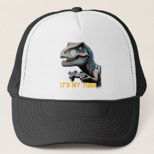 T-Rex Gamer It’s My Turn Design Trucker Hat