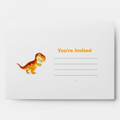 T Rex Gold You are Invited Envelope