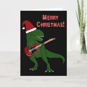 T-Rex Guitar Christmas Card