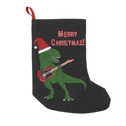 T_Rex Guitar Christmas Small Christmas Stocking