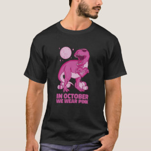 T Rex Halloween October Pink  Men Women T-Shirt