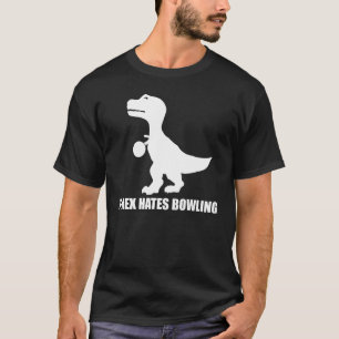 T-Rex Hates Bowling Dark T-Shirt