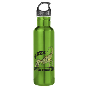 T-Rex Hates Push-Ups Stainless Steel Water Bottle