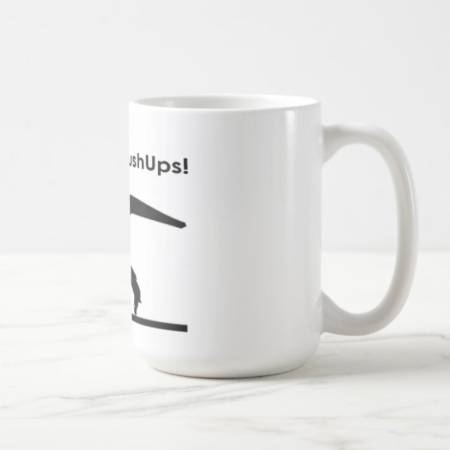 T-Rex Hates Pushups Push ups Humor Funny Coffee Mug (Right)