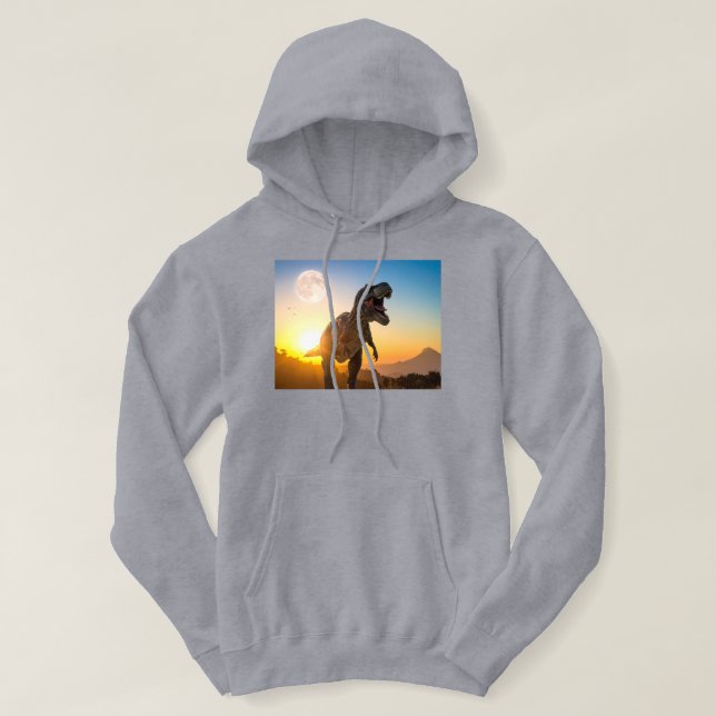 T-Rex Hoodie – Roaring Dinosaur (Design Front)