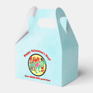 T-Rex in a Top Hat Rawr Means I Love You Funny Favor Boxes