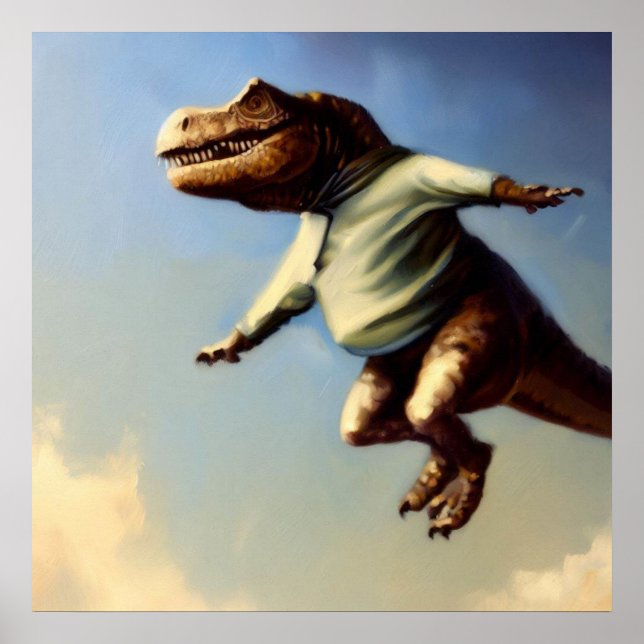 T Rex Jumping Poster (Front)