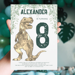 T-Rex Jungle Roar Dinosaur Birthday Party Invitation