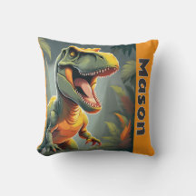 T-Rex Jurassic Dinosaur Gray and Orange
