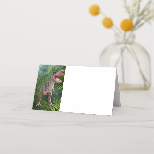 T Rex Jurassic World Jungle Party Place Card