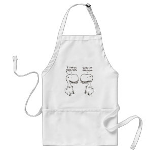 T-rex love adult apron