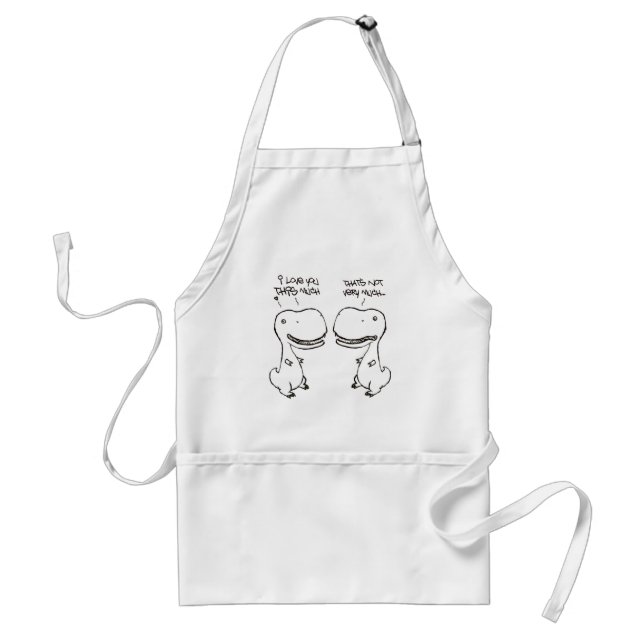 T-rex love adult apron (Front)