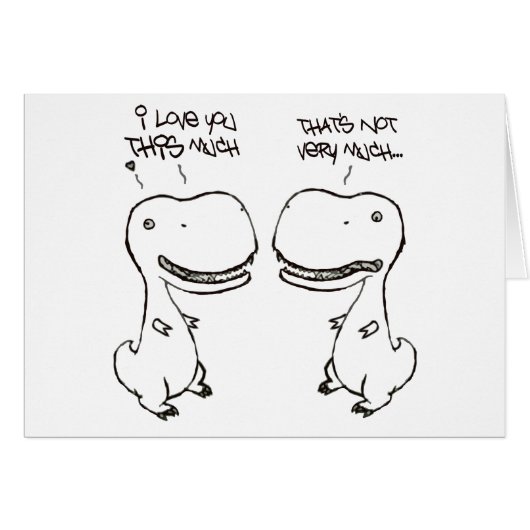 T-rex love cards (Front Horizontal)