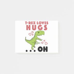 T-Rex Loves Hugs Funny TRex Short Arms Meme Post-it Notes