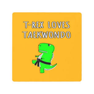 T Rex Loves Taekwondo Acrylic Print