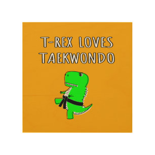 T Rex Loves Taekwondo Acrylic Print