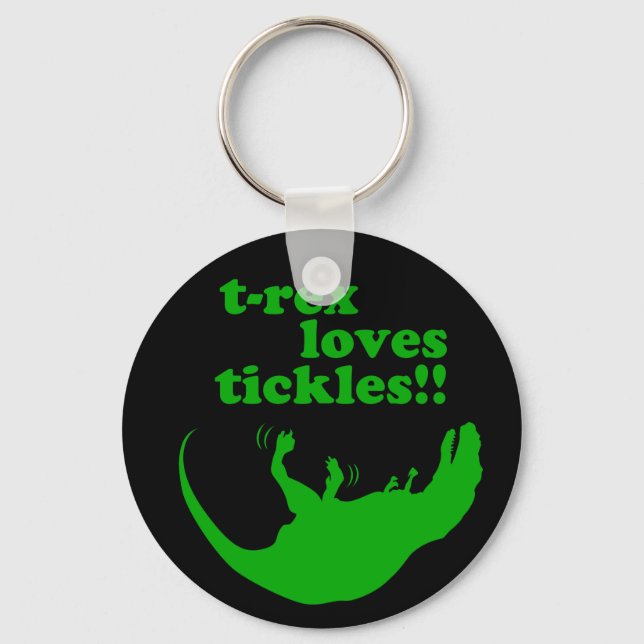 T-rex loves tickles! keychain (Front)