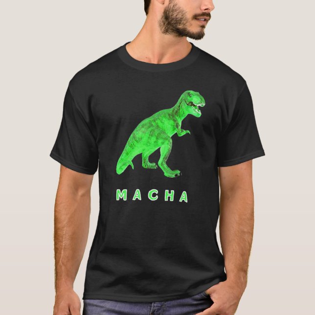 T Rex Macha Caveman T-Shirt (Front)