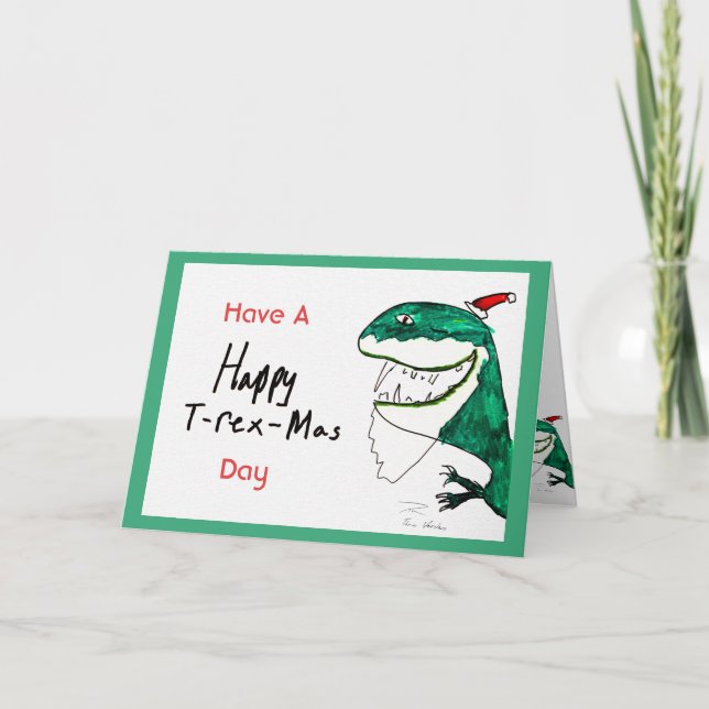 T-Rex-Mas Christmas Card (Front)