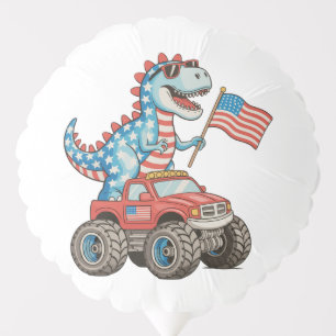 T Rex Monster Truck Dinosaur 250th Anniversary Balloon