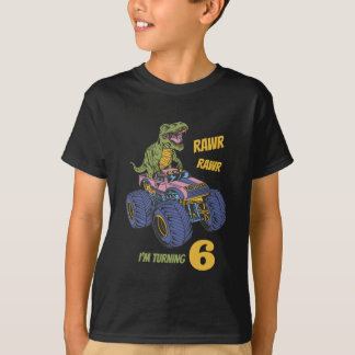 T-Rex Monster Truck Rawr Dinosaur Kids Birthday T-Shirt