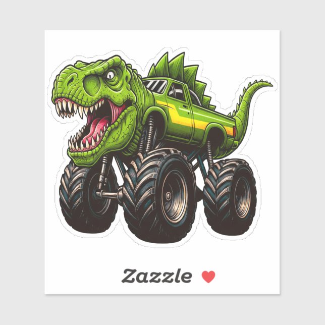 T-Rex Monster Truck Sticker (Sheet)