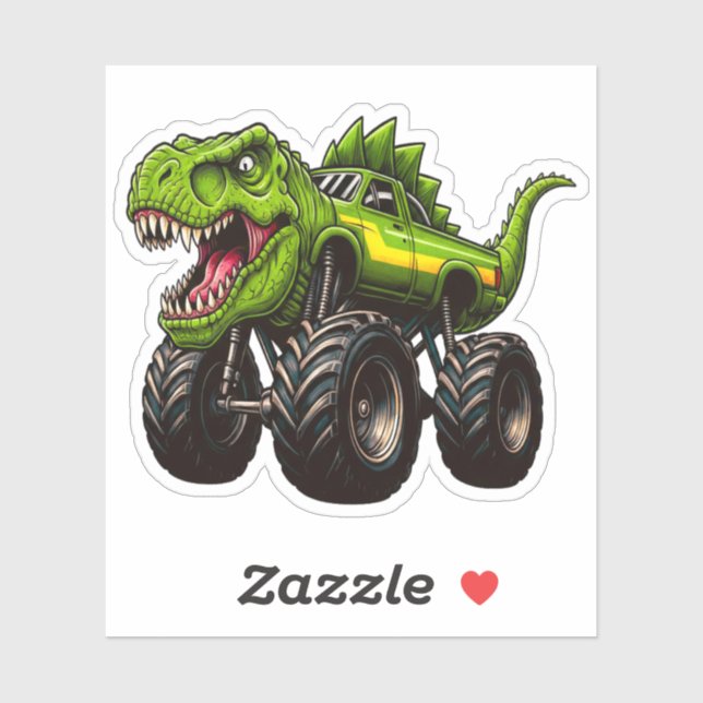 T-Rex Monster Truck  Sticker (Sheet)