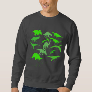 T-Rex Multiple Dinosaurs Collage Hoodie Sweatshirt