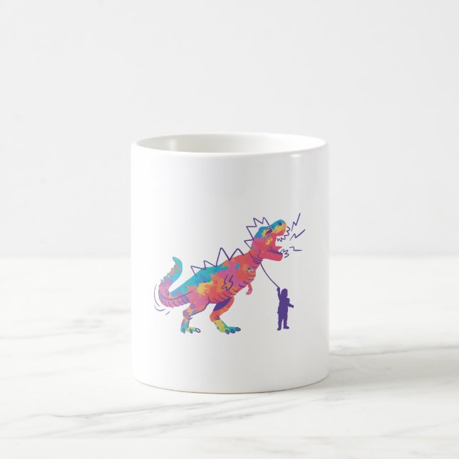 T-Rex on a Leash Coffee Mug (Center)