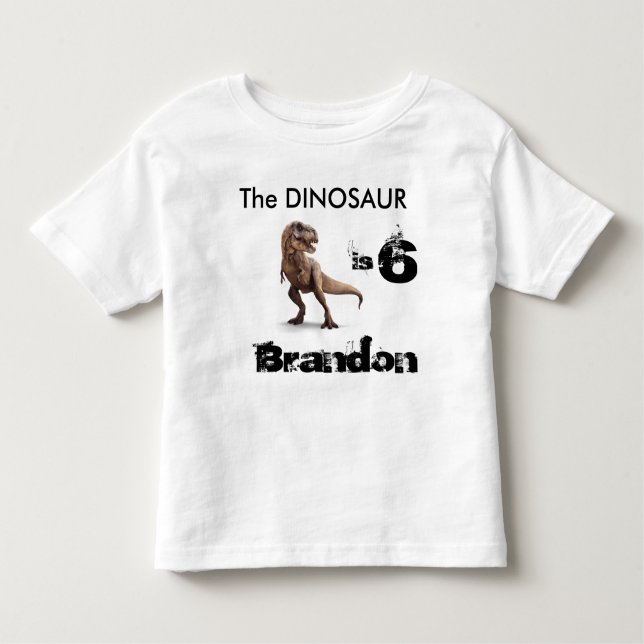 T-Rex Personalized Birthday Tshirt (Front)