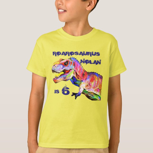 T-Rex Personalized Birthday Tshirt (Front)