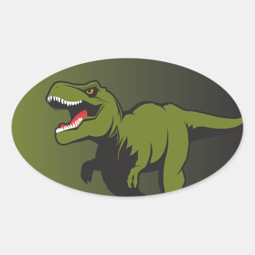 T_Rex Personalized items Oval Sticker