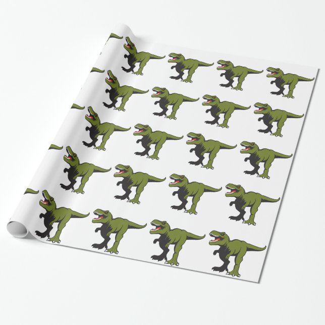 T-Rex Personalized items Wrapping Paper (Unrolled)