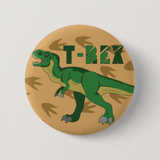 T-Rex Pinback Button (Front)