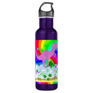 T-Rex Pixel Dinosaur Water Bottle