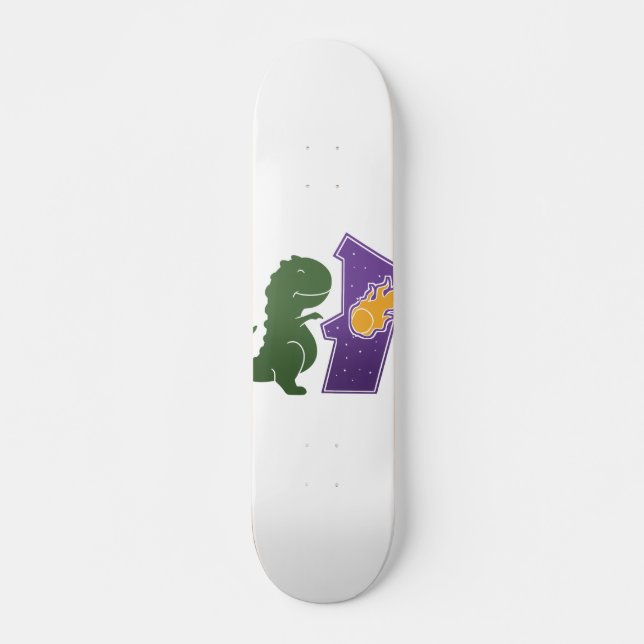 T rex playing - Choose background color Skateboard (Front)