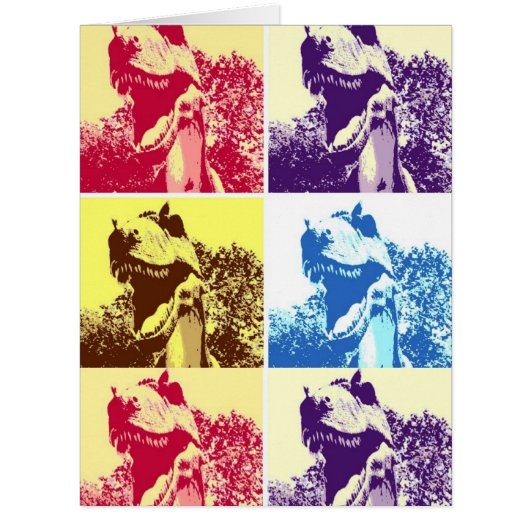 T-Rex Pop Art Cards (Front)