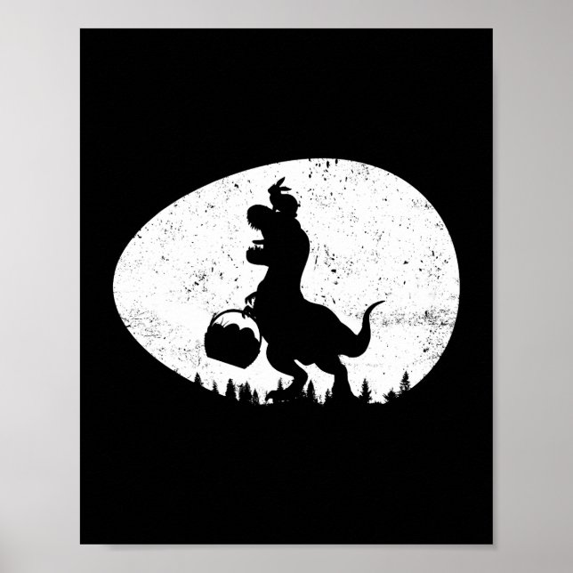 T Rex Rabbit Dinosaur Easter Bunny Egg Boys Kids T Poster (Front)