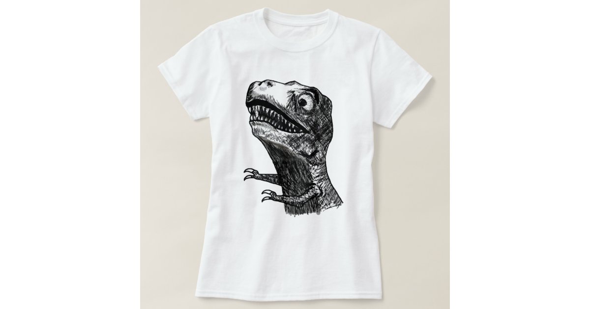 T-Rex Rage Meme - Ladies Fitted T-Shirt | Zazzle