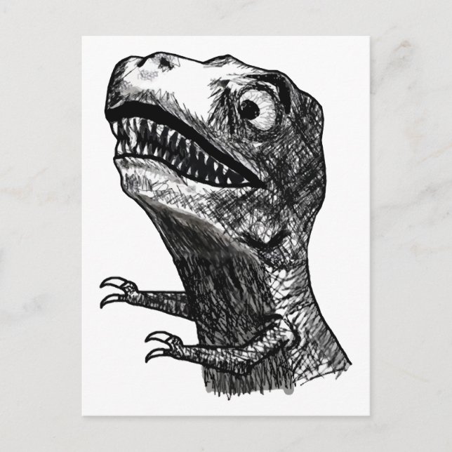 T-Rex Rage Meme - Postcard (Front)