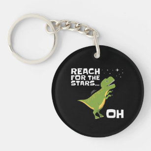 T-Rex Reach for the Stars Funny Short Arms Keychain