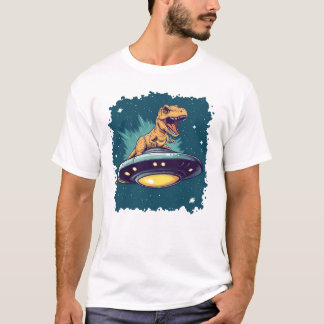 T-Rex riding UFO T-Shirt