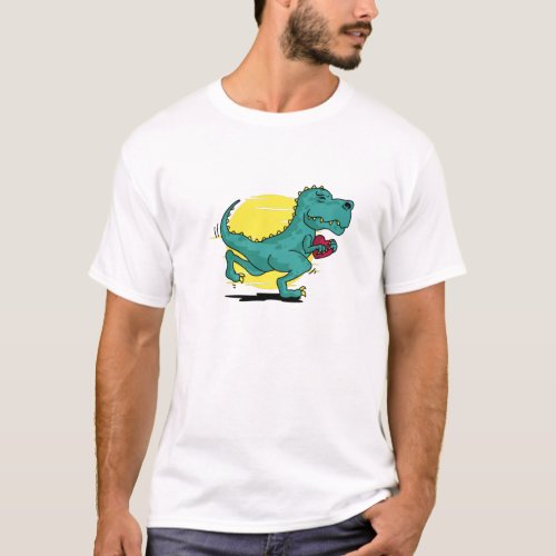 T-rex runs with Love T-Shirt