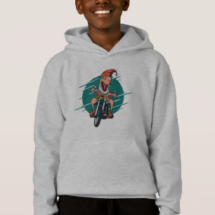 T Rex Santa Biker Hoodie