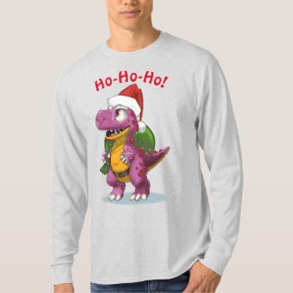 T Rex Santa Cartoon