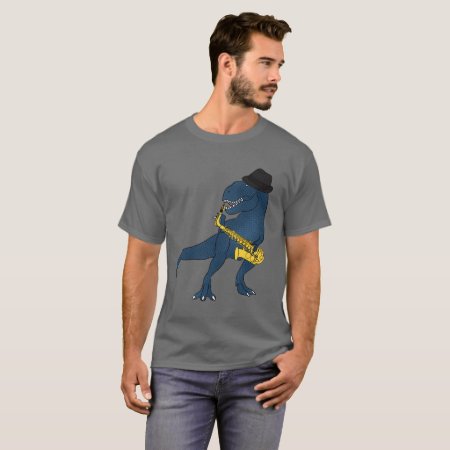 T-rex Saxophone T-shirt