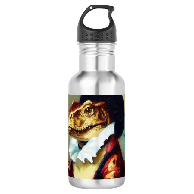 T Rex Shakespeare Stainless Steel Water Bottle (Front)