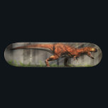T-Rex Skateboard<br><div class="desc">A tyrannosaurus rex slogs through a flooded forest. A bit of sunlight has broken through the tree canopy and shines down on the great prehistoric carnivore. His orange-brown scaly skin stands in stark contrast to the shadowy forest and dark waters at his feet. He opens his tooth filled mouth as...</div>