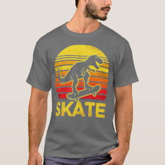 T rex Skateboarder Retro Vintage Skateboarding T-Shirt